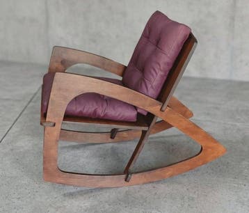 Laremon - Stoel - Hout, Multiplex, vegan leer, Leder -, Antiek en Kunst