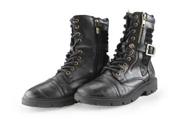Vingino Veterboots Meisjes in maat 36 Zwart, Verzenden, Schoenen