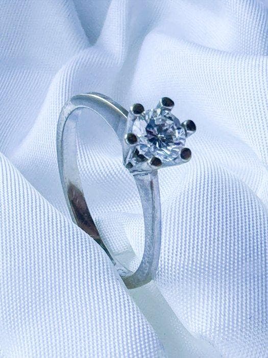Ring - 18 karaat Witgoud - 0.43ct. tw. Diamant (Natuurlijk), Bijoux, Sacs & Beauté, Bagues