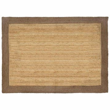vidaXL Gebied Tapijt Grijs 240 x 340 cm Jute, Huis en Inrichting, Stoffering | Tapijten en Vloerkleden, Verzenden, Nieuw
