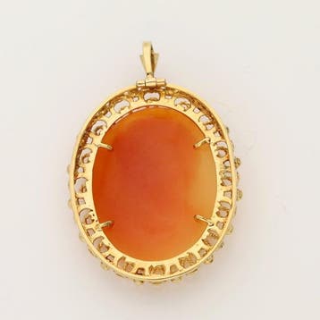Pendentif - 18 carats Or jaune - Camee