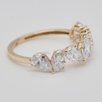 Zonder minimumprijs - Ring - 14 karaat Geel goud - 2.09ct., Nieuw