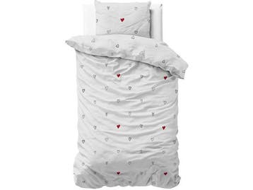 Veiling - Dekbedovertrek hearts everywhere 140x200cm+1sloop, Huis en Inrichting, Nieuw