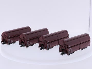 Schaal H0 Roco 66168 set zelflossende wagen met zwenkdak..., Gelijkstroom, Overige typen, Ophalen of Verzenden, Zo goed als nieuw