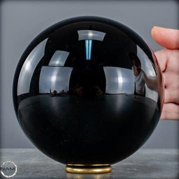 Natuurlijke zwarte obsidiaan Kugel, Mexico- 2639.42 g