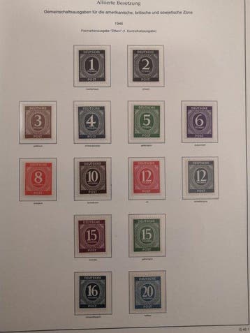 Geallieerde bezetting - Duitsland 1945/1948 - Kontrollrat, Gestempeld