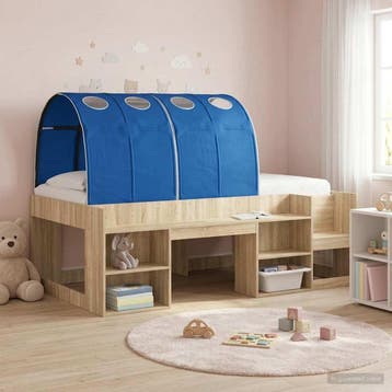 vidaXL Bed tunnel 2 st Blauw Polyester, Verzenden, Nieuw