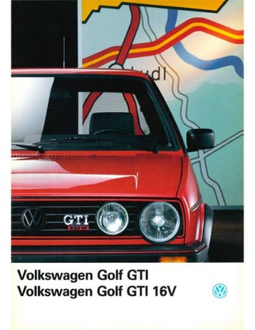 1989 VOLKSWAGEN GOLF GTI 16V BROCHURE NEDERLANDS