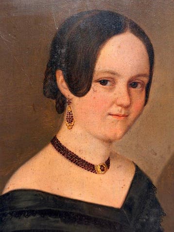 Duitse school (XIX) - Portrait einer jungen Dame