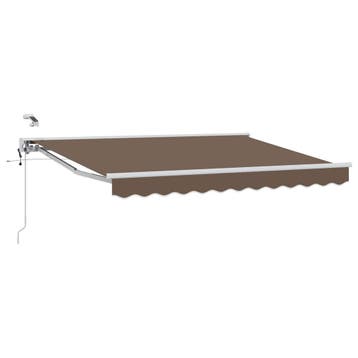 vidaXL Elektrisch Uitschuifbare Zonneluifel Taupe 4,5 × 3 m, Verzenden, Nieuw