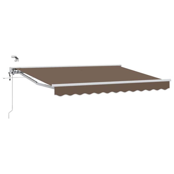 vidaXL Elektrisch Uitschuifbare Zonneluifel Taupe 4,5 × 3 m, Tuin en Terras, Zonneschermen, Nieuw, Verzenden