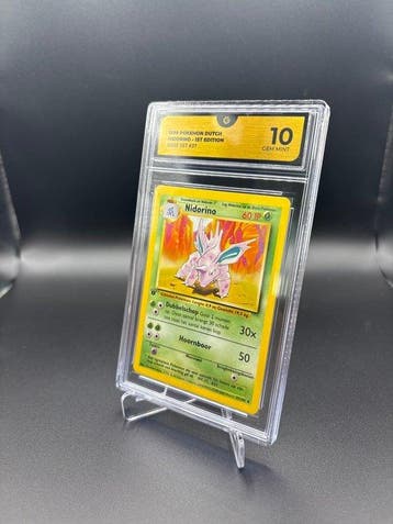 Pokémon - 1 Graded card - Nidorino 37 Dutch Base Set First, Nieuw