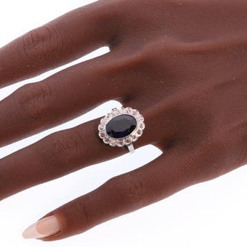 Zonder minimumprijs - Ring Platina - 3.50ct. tw. Saffier -, Nieuw