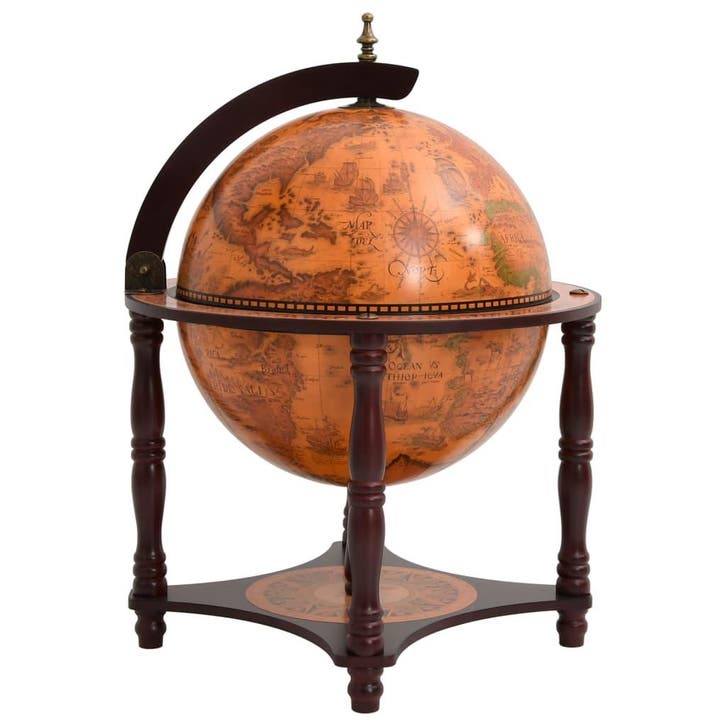 vidaXL Globebar massief eucalyptushout bruin, Maison & Meubles, Accessoires pour la Maison | Porte-bouteilles, Envoi