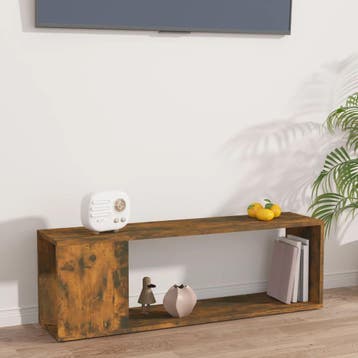 vidaXL Tv-meubel 100x24x32 cm bewerkt hout gerookt, Verzenden, Nieuw