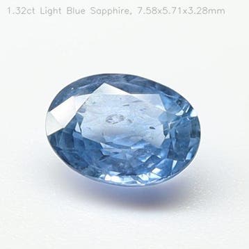Zonder minimumprijs - 1 pcs Blauw Saffier - 1.32 ct -, Nieuw