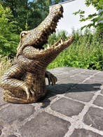 Statue, crocodile head - 44 cm - polyrésine