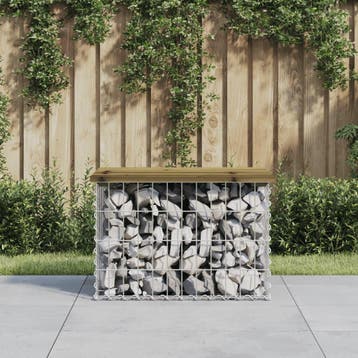 vidaXL Tuinbank schanskorfontwerp 63x44x42 cm geïmpregneerd, Tuin en Terras, Verzenden, Nieuw