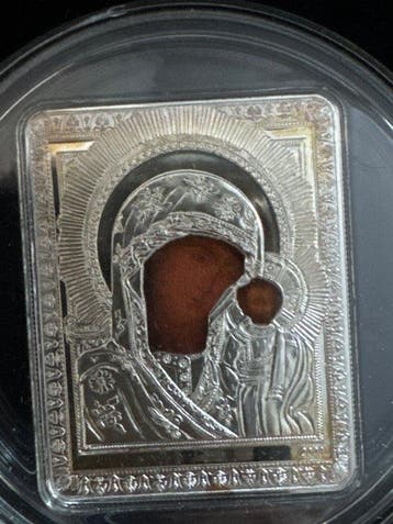 Cookeilanden. 5 Dollars 2009 Russian Icons - Virgin of Kazan