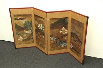 Bybu kamerscherm - 4-panel Byobu vouwscherm –