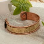 Koperen gezondheids-klemarmband OHM met 2 magneten, Ophalen of Verzenden