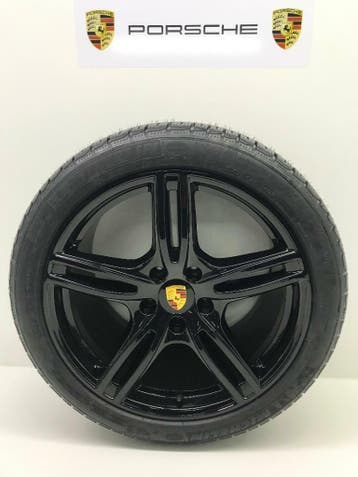 Porsche Panamera 971 Originele 20inch zwart met winterbanden, Ophalen, Gebruikt, Banden en Velgen, Winterbanden