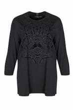 Tuniek Mat fashion velvet opdruk maat 44, Verzenden