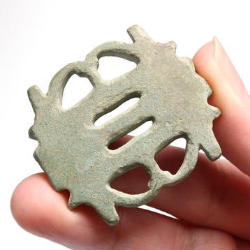 Oud-Egyptisch Speksteen Opengewerkt amulet met vier Ogen van
