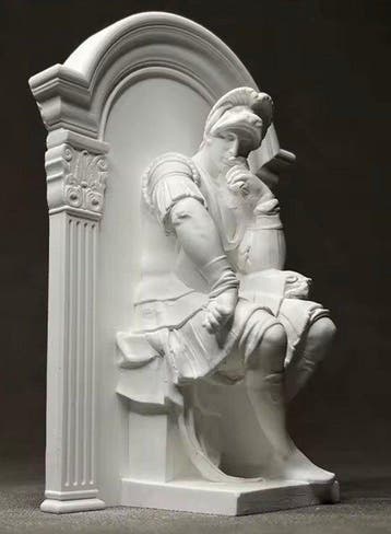sculptuur, Giuliano de Medici - 16 cm - Gips
