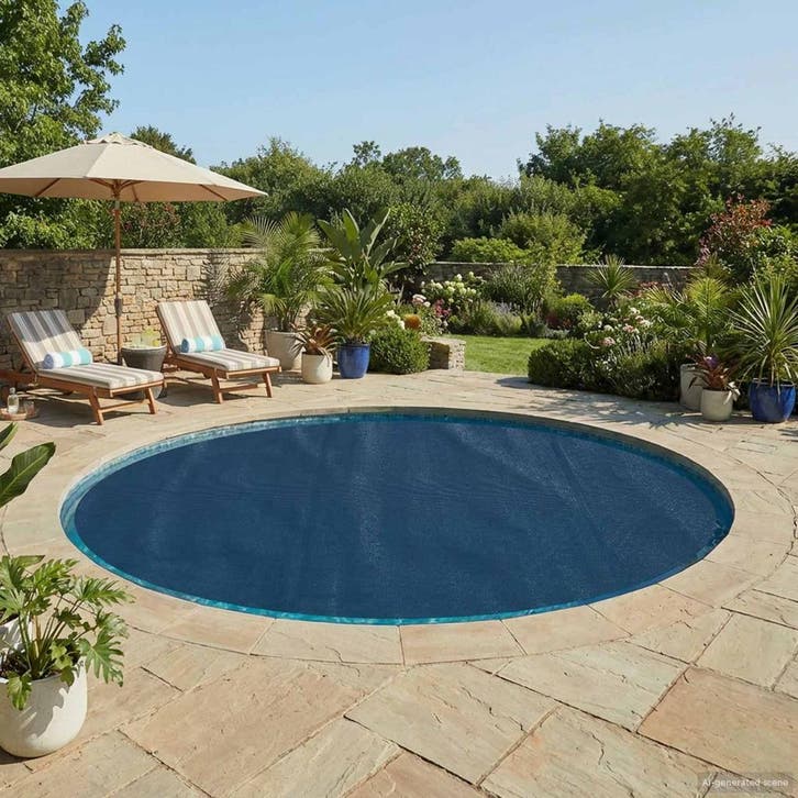 vidaXL Zon Pool Cover Extra Heavy Ø 417 cm 400 m Rond PE, Tuin en Terras, Zwembaden, Nieuw, Verzenden