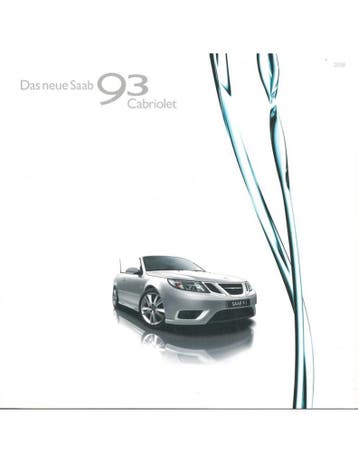 2008 SAAB 9-3 CABRIOLET BROCHURE DUITS, Nieuw