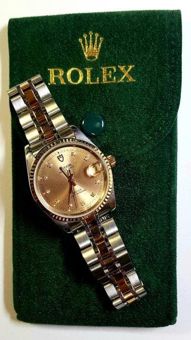 Tudor - Prince Date - GOLD DIAMOND DIAL - Zonder, Handtassen en Accessoires, Horloges | Antiek