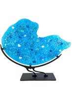 Made Murano Glass - sculptuur, Piastra Carnevale Acquamarina