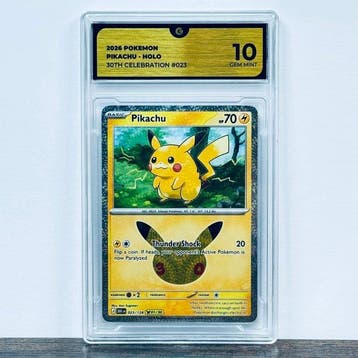 Pokémon Graded card - Pikachu 023 - 30th Anniversary –, Nieuw