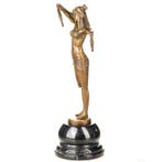 Figuur - Art Deco Bronzefigur Scarf Dancer Tänzerin mit, Antiquités & Art