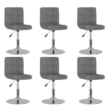 vidaXL Eetkamerstoelen 6 st stof lichtgrijs, Huis en Inrichting, Verzenden, Nieuw