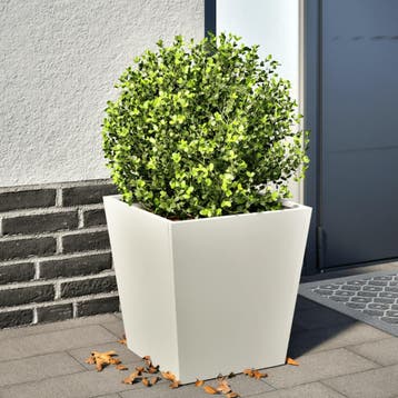 vidaXL Plantenbak 40x40x40 cm staal wit, Verzenden, Nieuw