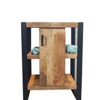 Onderkast BWS Mineola Mango Wood 60x40x81cm Met Mat Zwart, Doe-het-zelf en Bouw, Ophalen of Verzenden, Nieuw, Bad