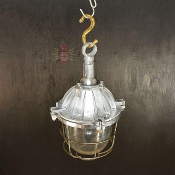 Plafondlamp - Metaal, Hout, Glas, Messing, Aluminium - Cage