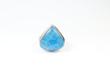Neonblauw apatiet Ring / cabochon / nieuw- 7.14 g - (1)