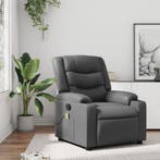 vidaXL Massagestoel van grijs kunstleer, Huis en Inrichting, Fauteuils, Verzenden, Nieuw
