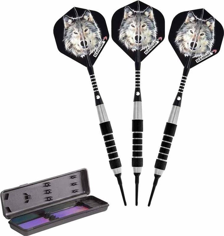 Elkadart Softtip Dartpijlen Lone Wolf - 16 gram, Sport en Fitness, Darts, Pijlen, Nieuw, Soft tip, Ophalen of Verzenden