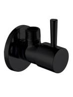luxe hoekstop kraan zwart 1/2 x 3/8, Verzenden, Nieuw, Kraan