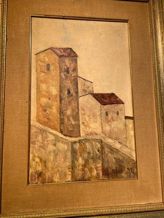 Amerigo Bartoli (1890-1971) - San Gimignano, Antiquités & Art, Art | Peinture | Classique