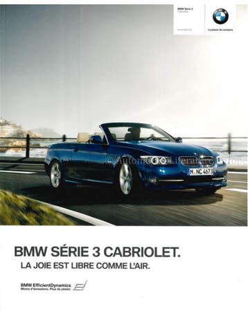 2010 BMW 3 SERIE CABRIOLET BROCHURE FRANS