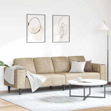 vidaXL Woonkamerbank / zetel Lichtgrijs 250 x 77 x 76 cm, Huis en Inrichting, Zetels | Zetels, Verzenden, Nieuw