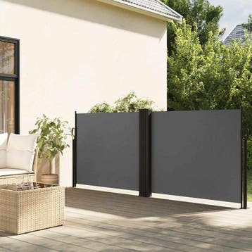 vidaXL Windscherm uittrekbaar 120x600 cm antraciet, Verzenden