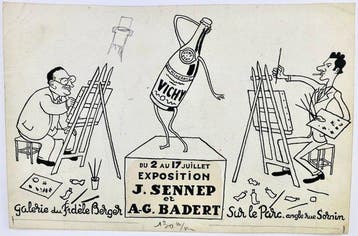 Albert-Georges BADERT - Dessins de presse originaux - 1940, Antiek en Kunst