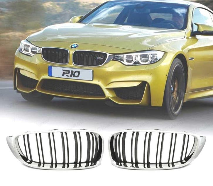 Calandres Pour Bmw F32 F33 F36 13-18 M4 Look Noir Chromé, Auto-onderdelen, Carrosserie, Verzenden