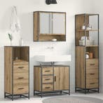 vidaXL Badkamermeubel Set met lade 4 pcs Artisan Eiken, Verzenden, Nieuw